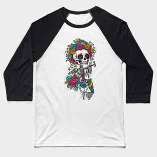 Cinco de Mayo skeleton art Baseball T-Shirt